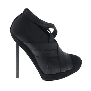 YSL Yves Saint Laurent Elastic Bandage Suede Shootie Heels